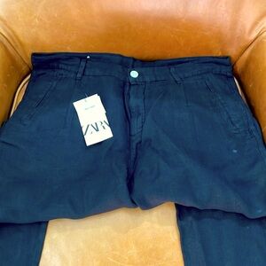 Zara Black Linen Pants